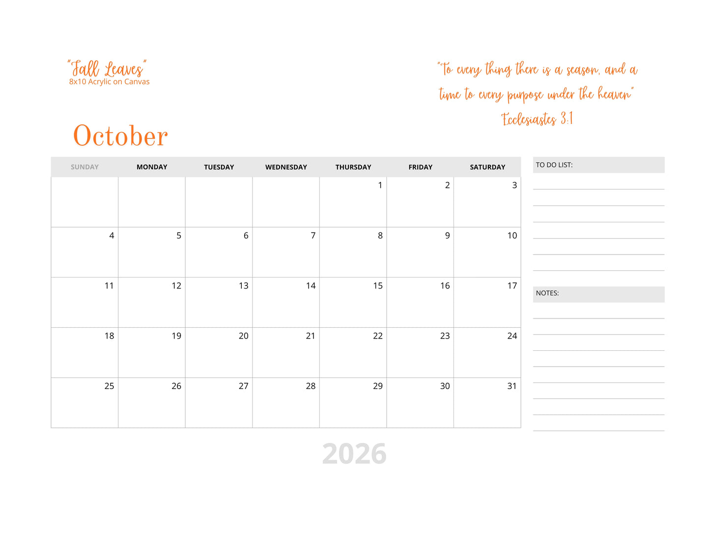 2026 Seasons of Grace Inspirational Art & Scripture Calendar