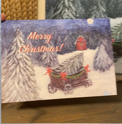 "Evergreen Snow" Christmas Card