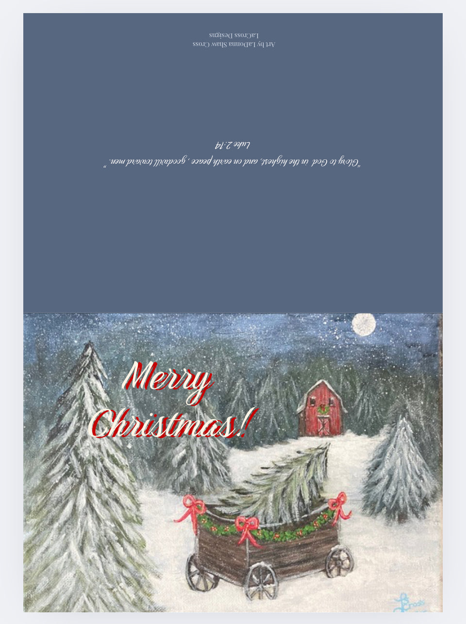 "Evergreen Snow" Christmas Card